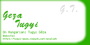 geza tugyi business card