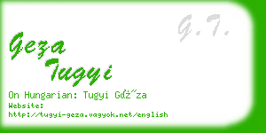 geza tugyi business card